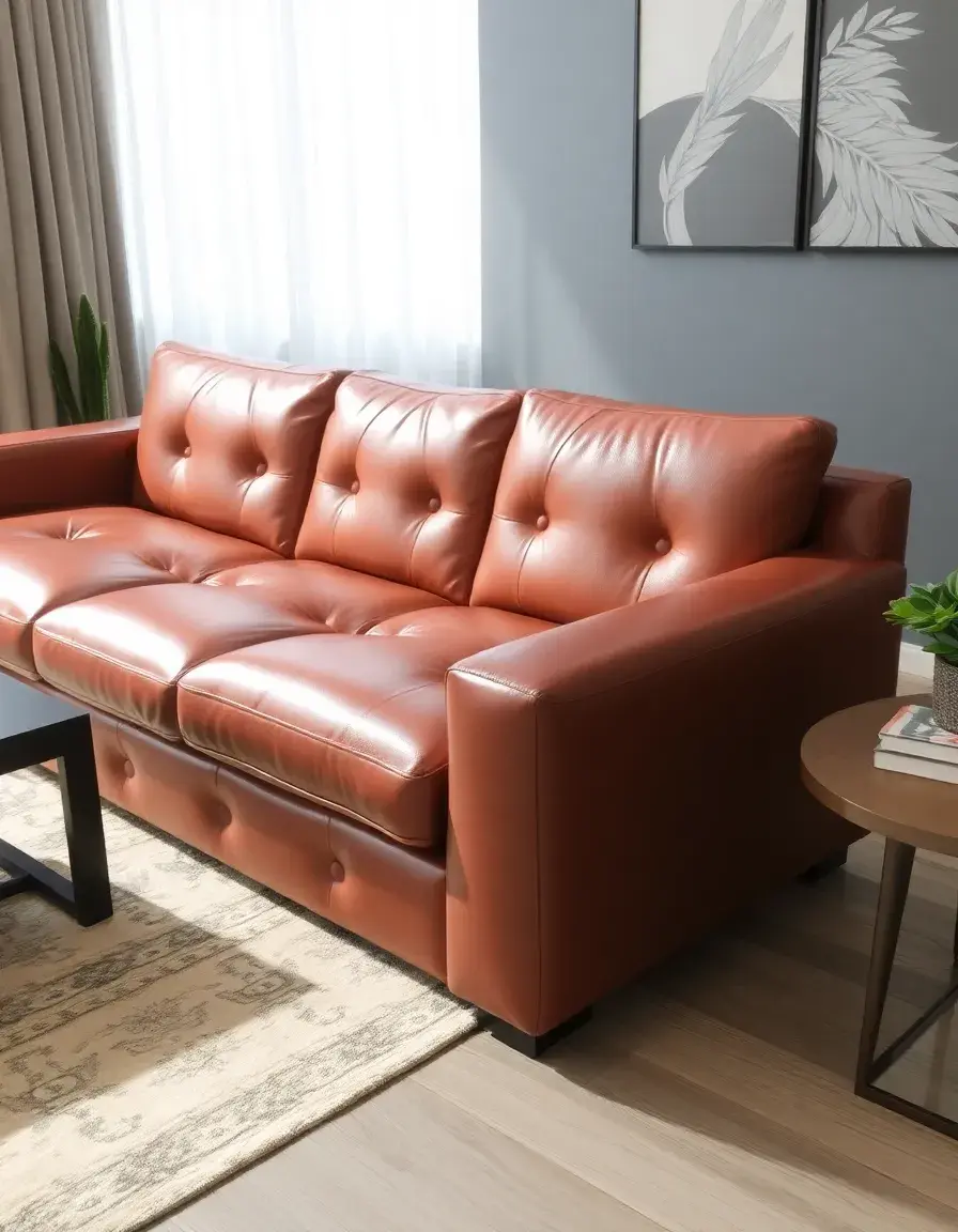 Easy clean PU leather couch