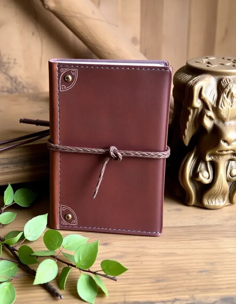 Leather bound journal anniversary gift
