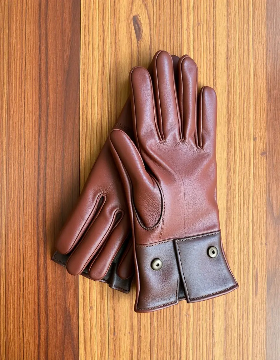 Pair of leather gloves gift
