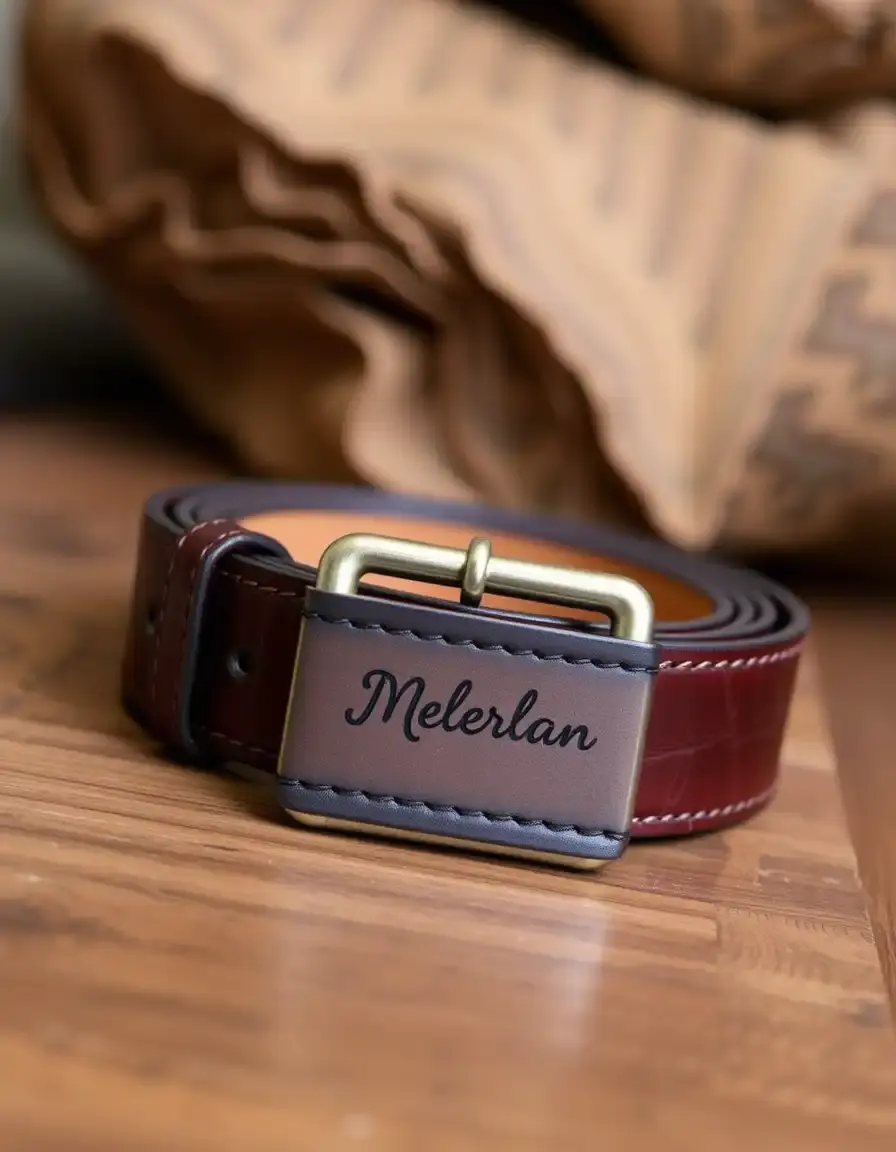 Personalized leather belt