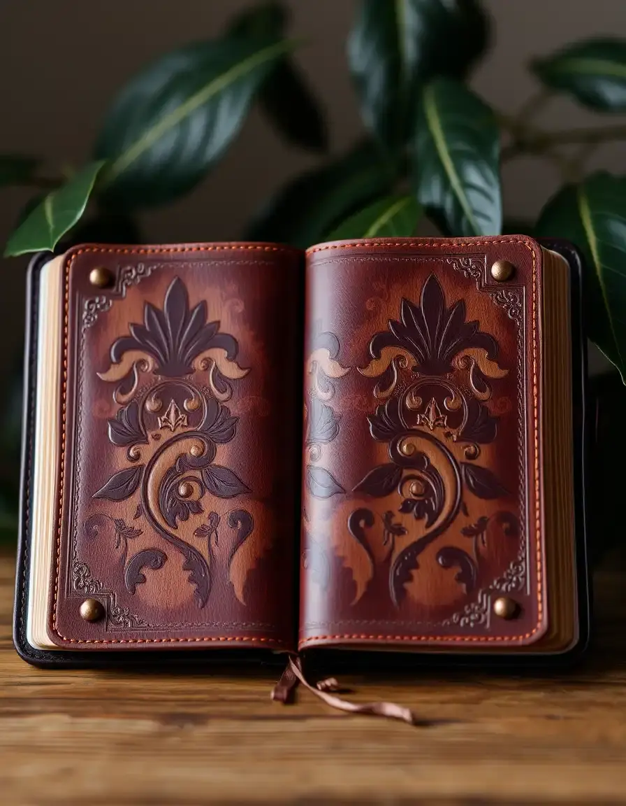 Brown leather bound study bible