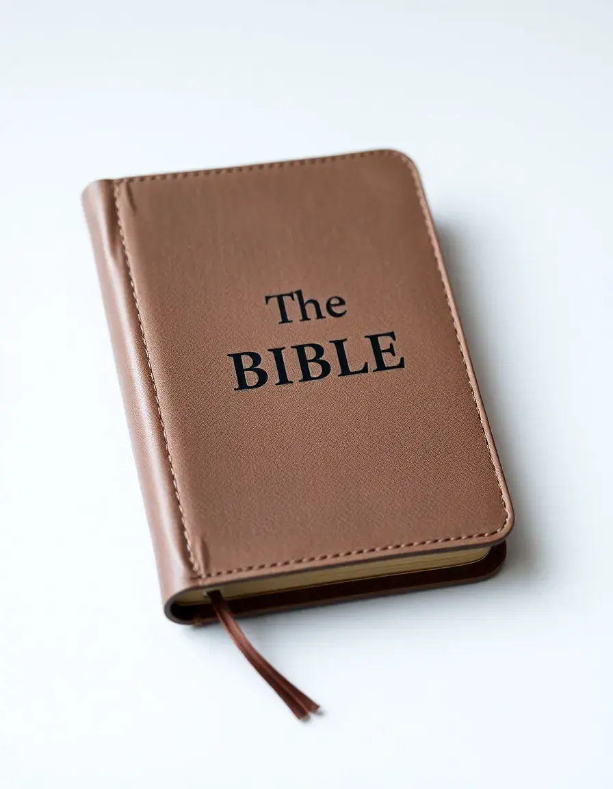 Gray pocket size leather bible