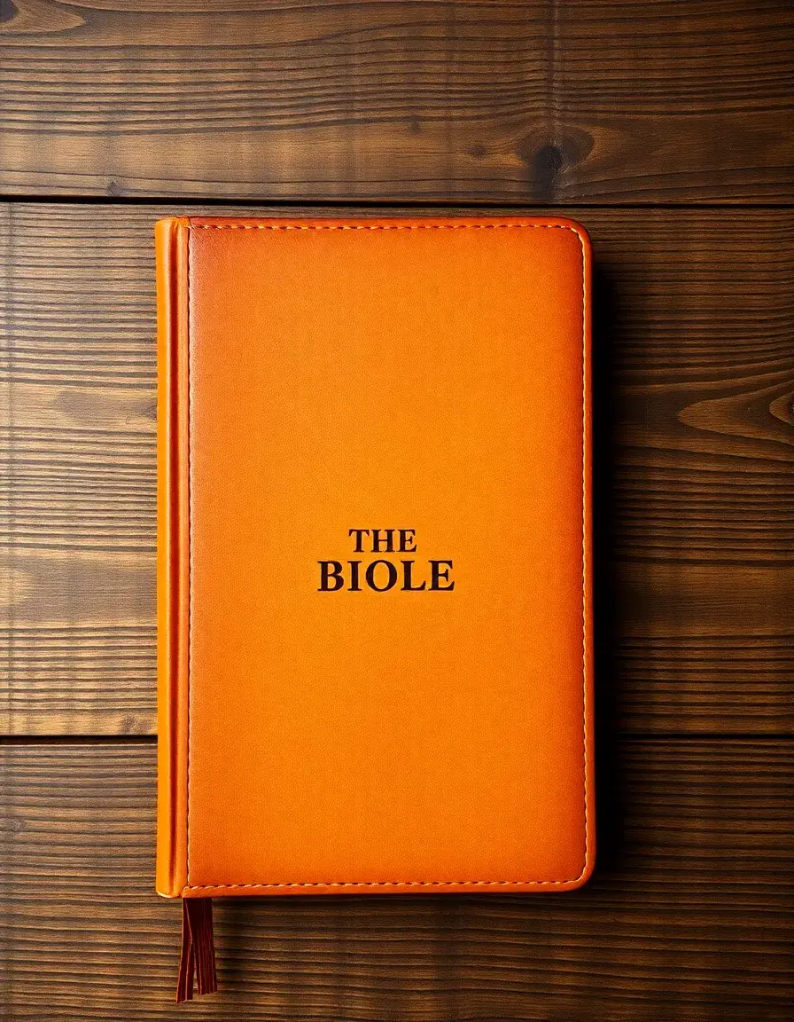 Tan vintage leather bible
