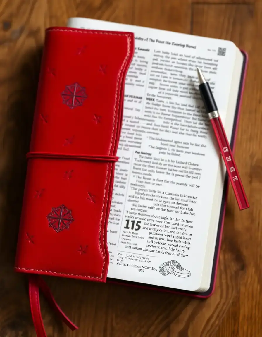 Red leather bible gift