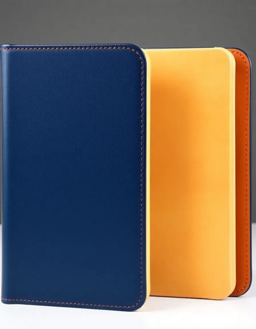 Waterproof treated leather bible protector in navy