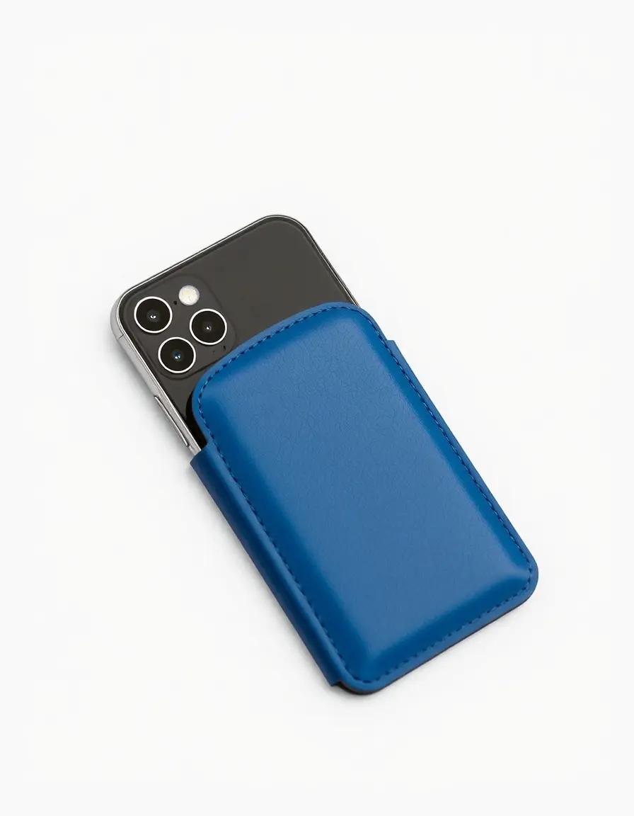 Blue luxury premium leather iPhone holder