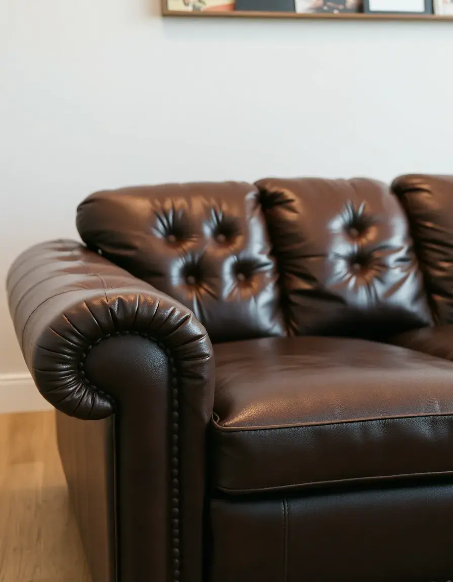 Affordable genuine leather couch