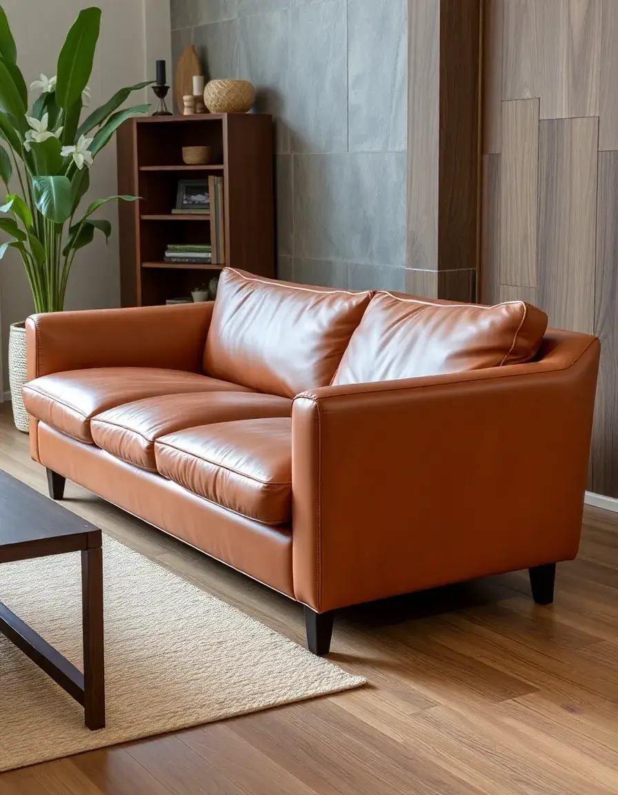 Soft nubuck leather sofa texture