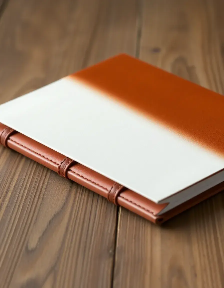 Cognac sketch leather notebook
