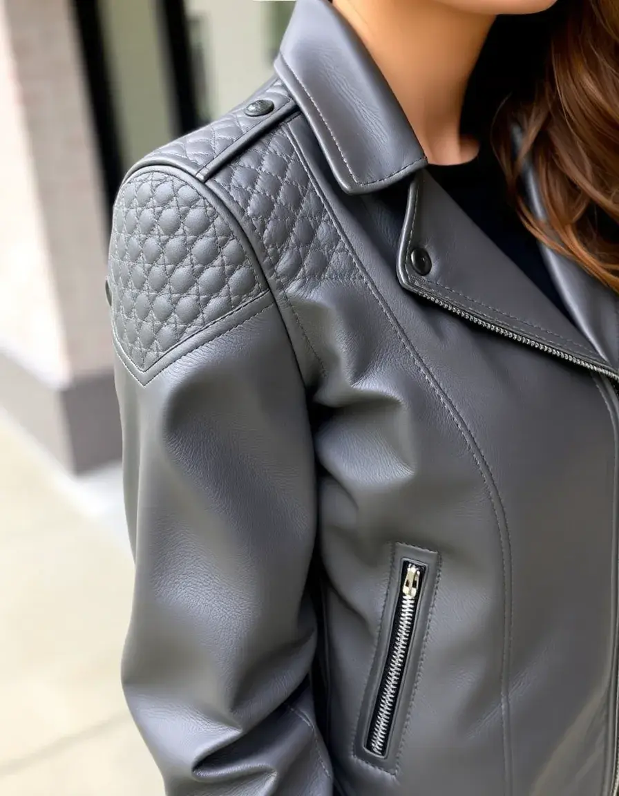 Quilted moto jacket