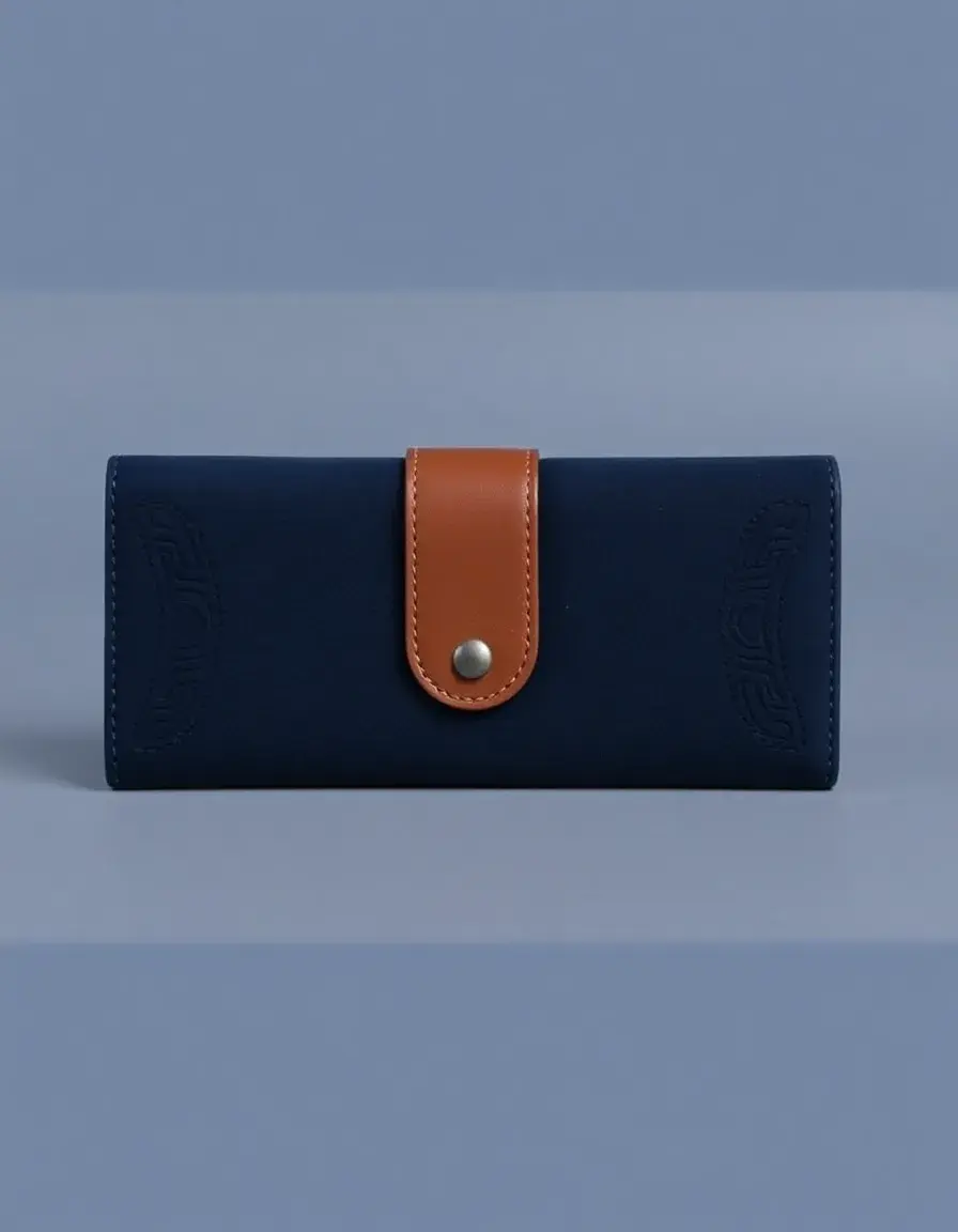 Navy suede wallet