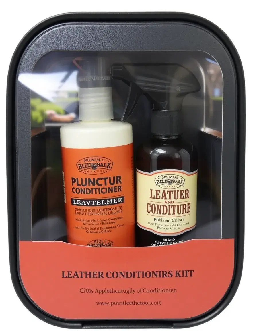 Premium leather conditioner kit with brushes