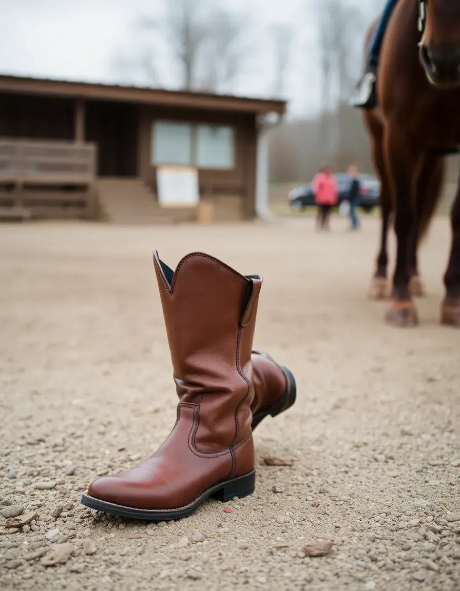 Polished brown riding boots