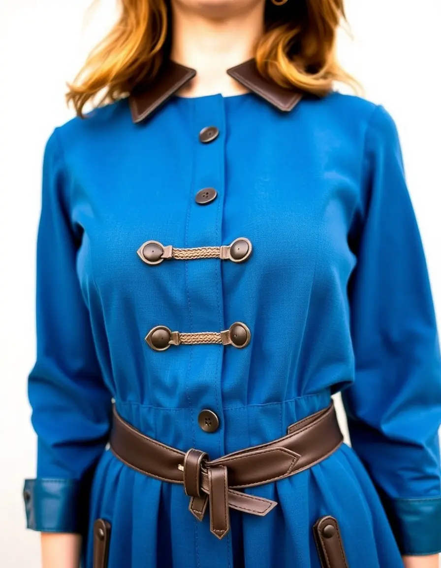 Vintage Leather Accent Dress