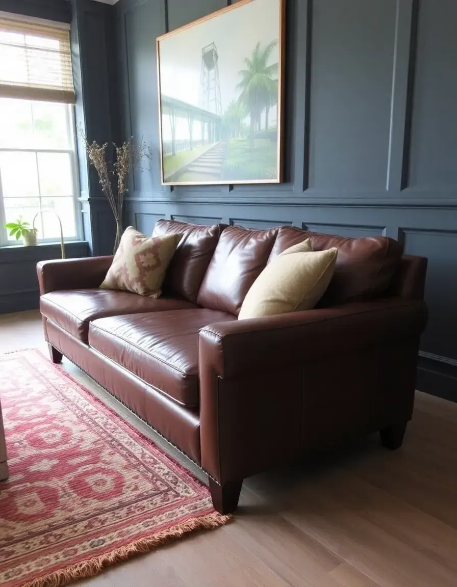 Lawson arm leather sofa