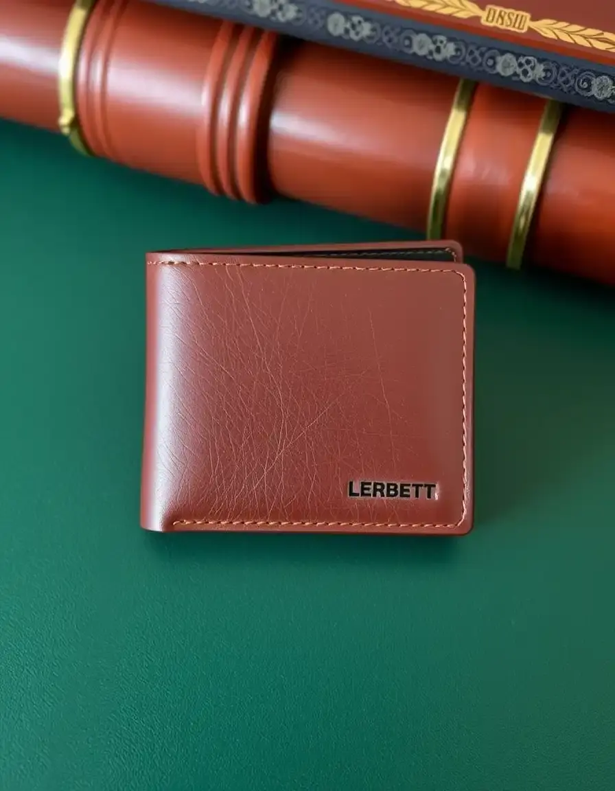 Classic Men's bifold leather wallet in brown