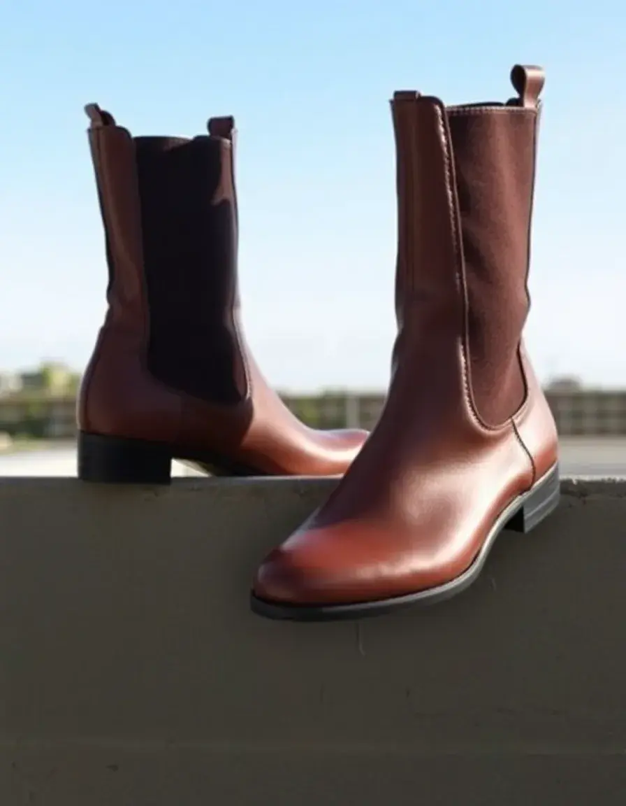 Classic Chelsea boots with elastic panels