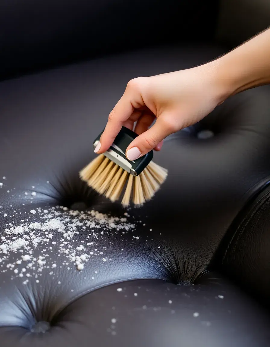 Horsehair brush for dusting leather furniture