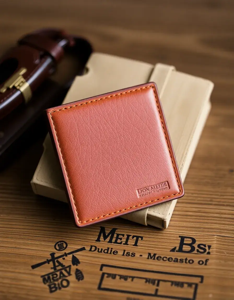Slim profile mens leather wallet for front pocket carry