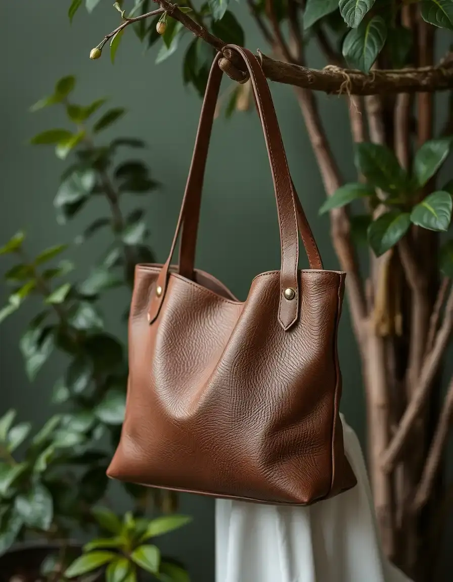 Faux leather bag eco friendly design