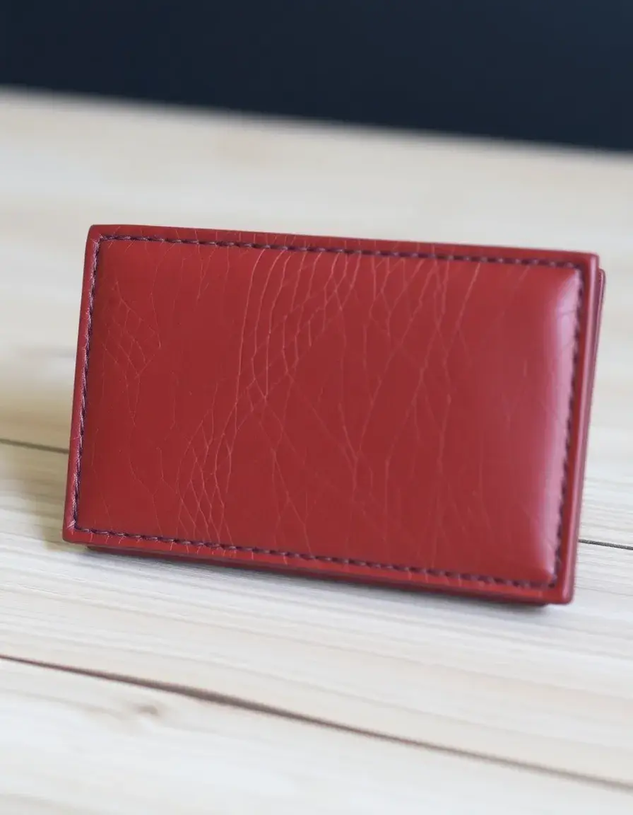 Faux leather wallet affordable and slim