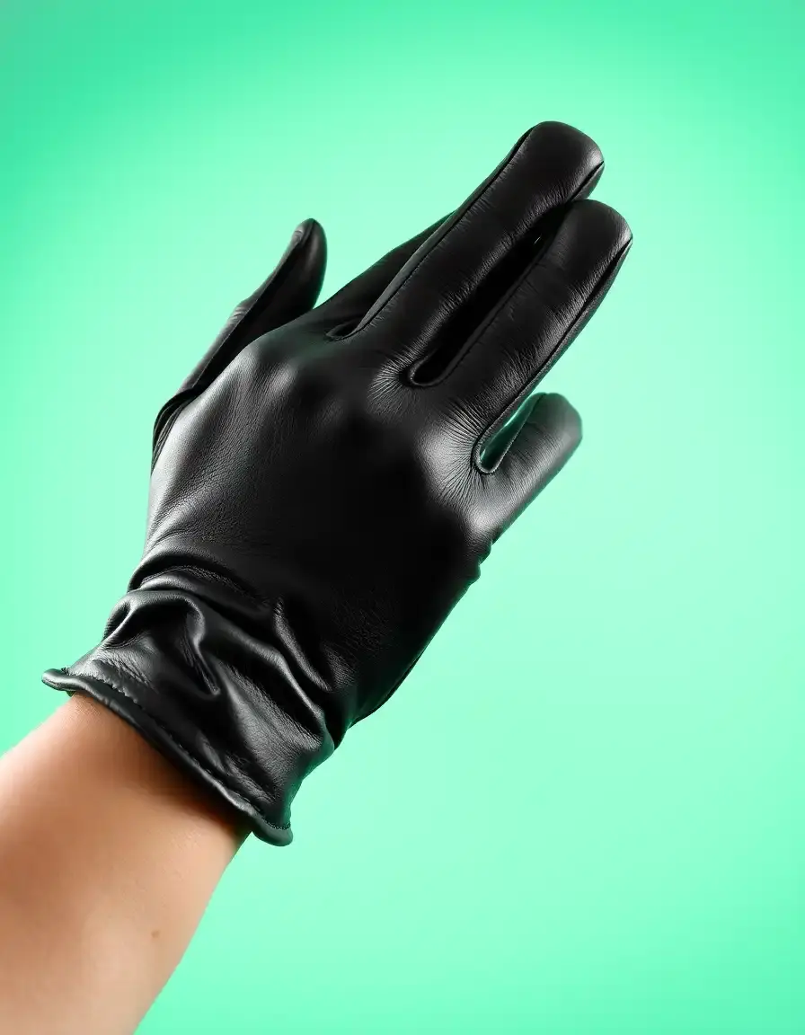Driving leather gloves with perforation for grip