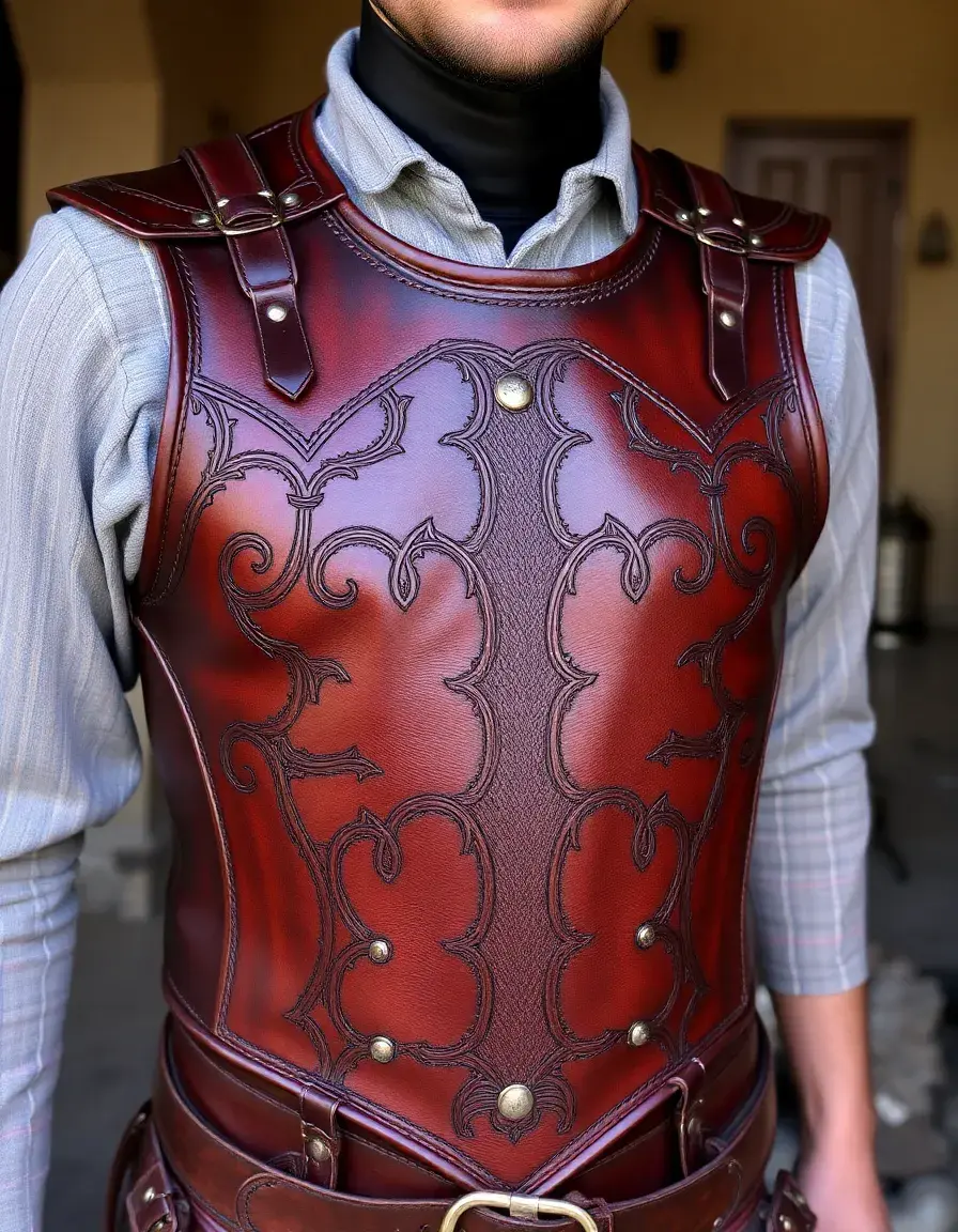 Molded leather breastplate for 5e characters