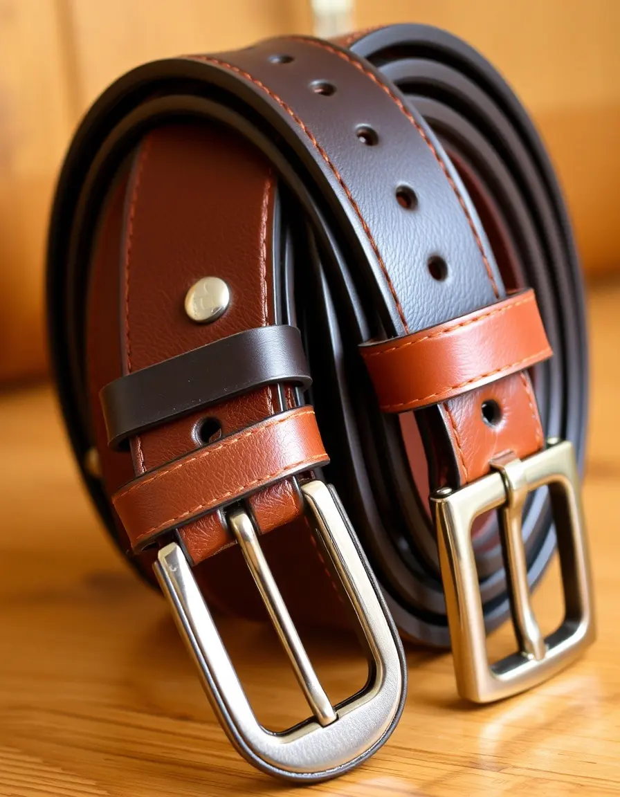 Elegant women's leather belts with stylish buckles
