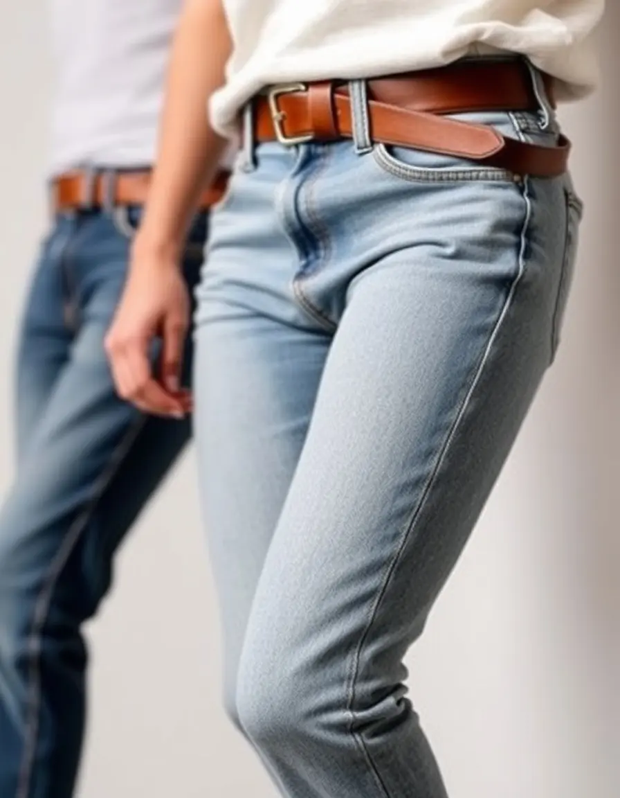 Casual leather belt