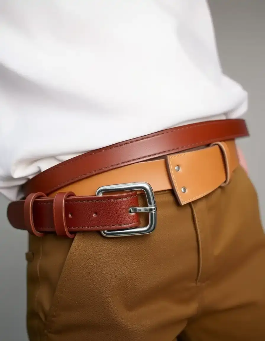 Wide statement leather belt