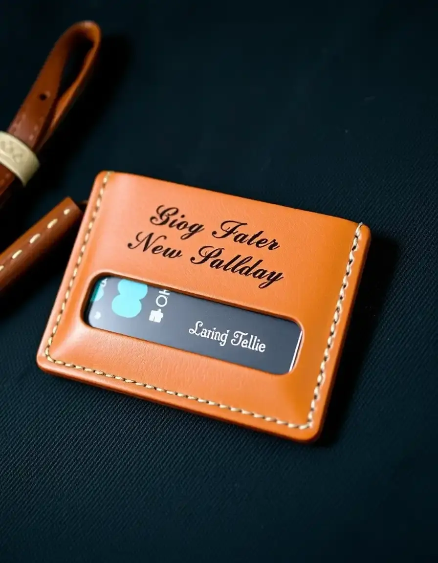Personalized Leather Card Holder