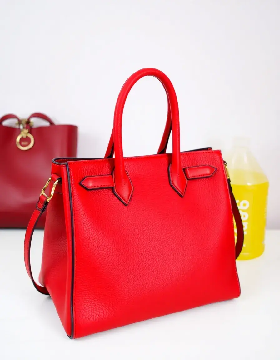 Red leather dye for bags