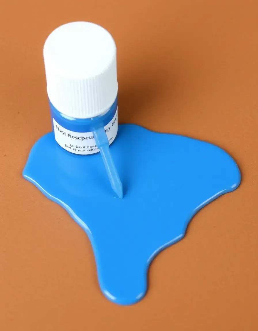 Blue leather dye applicator