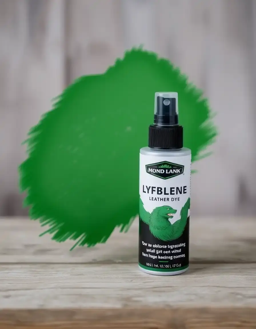Green leather dye spray