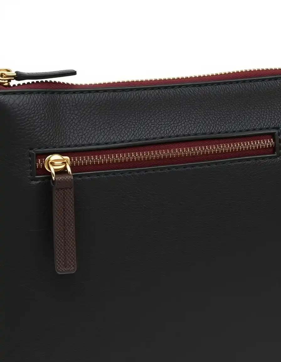Zipper Leather Crossbody