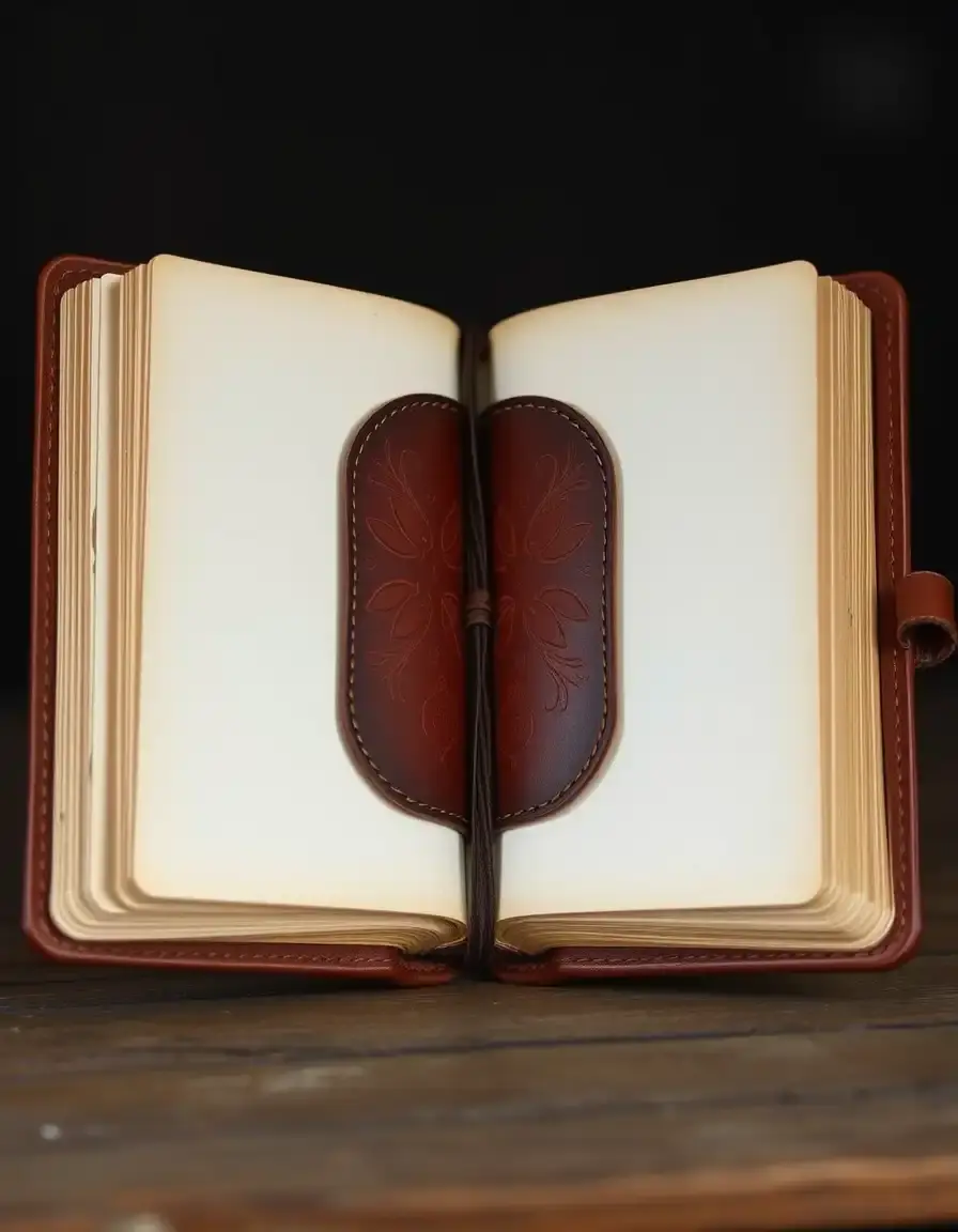 Lined pages leather journal