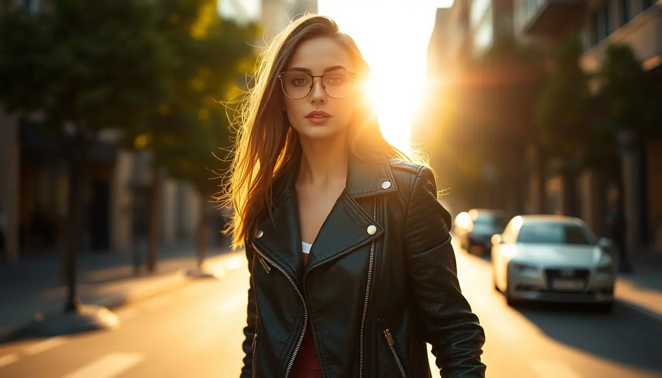 womens leather jacket