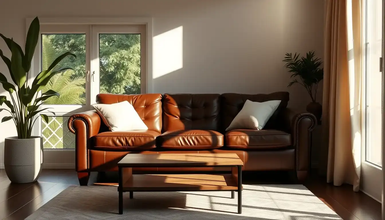 leather leather couch
