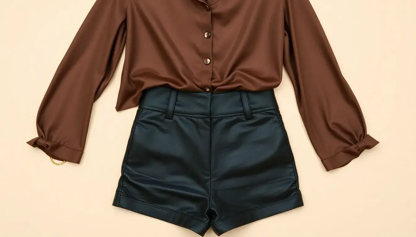 leather shorts