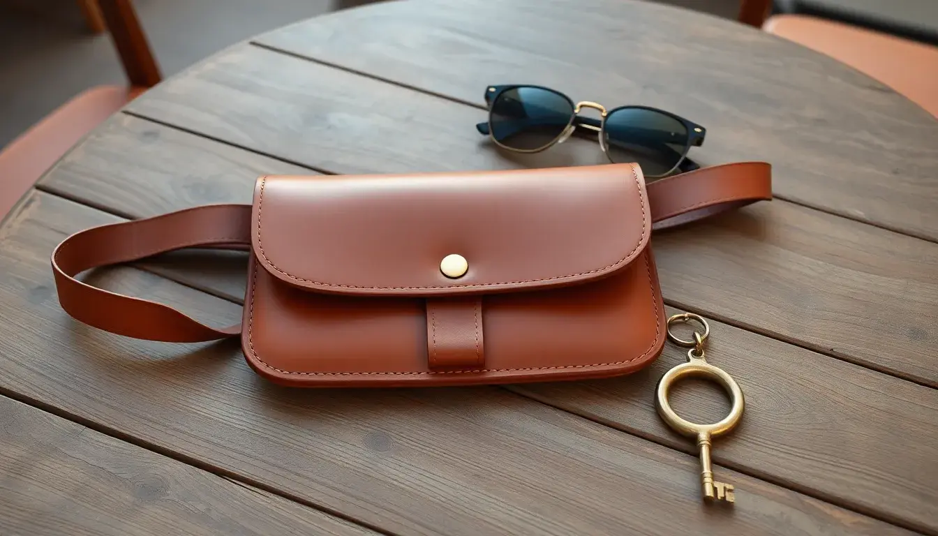 leather belt bag
