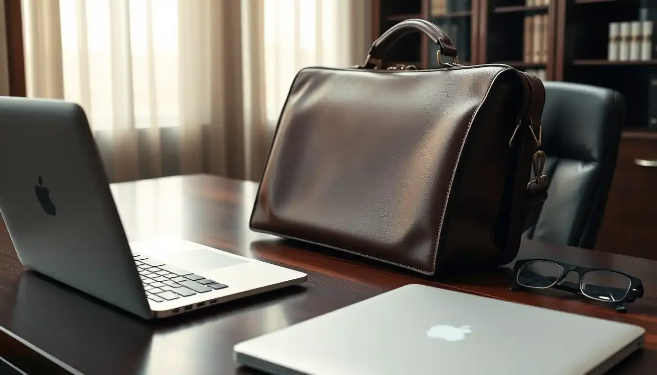 leather briefcase