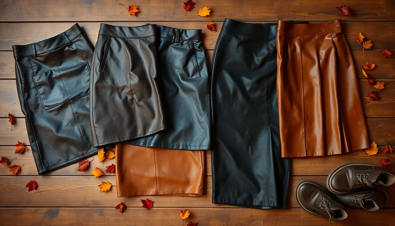 leather skirt