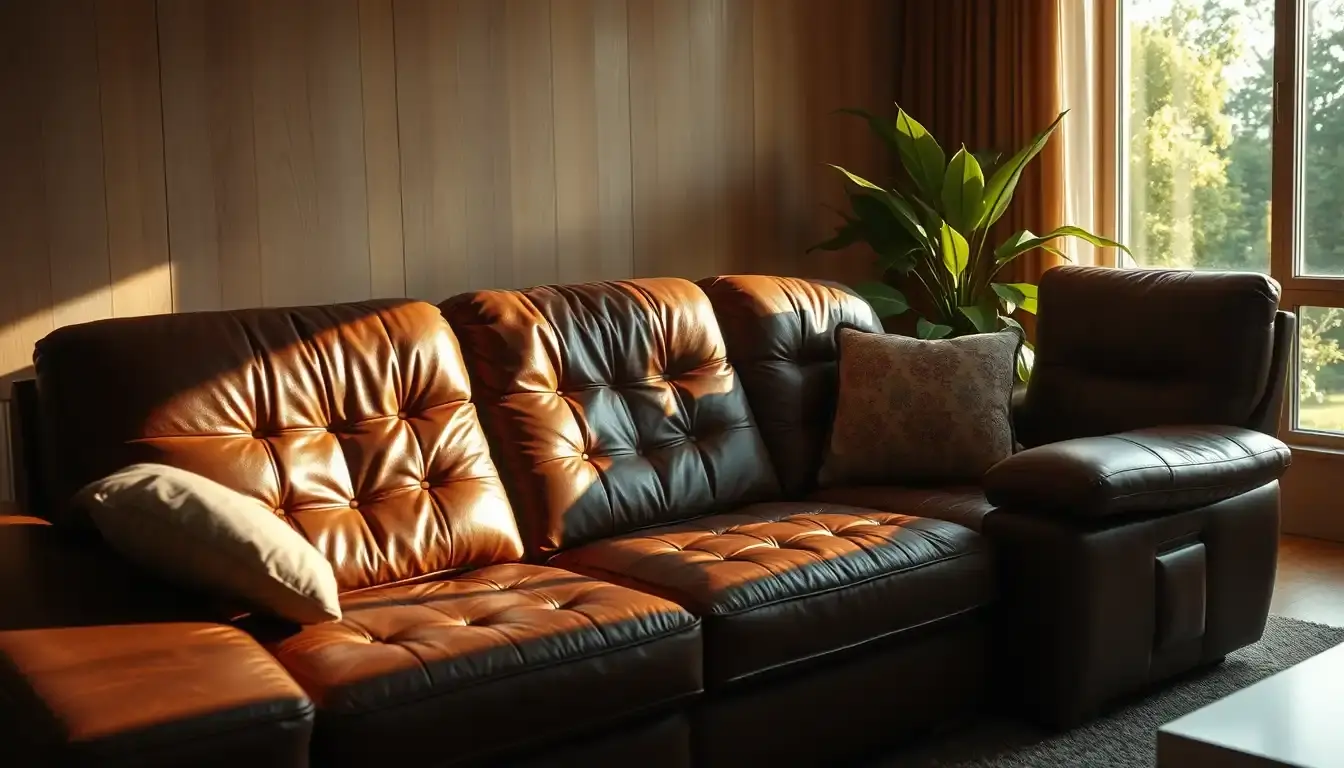 leather reclining couch