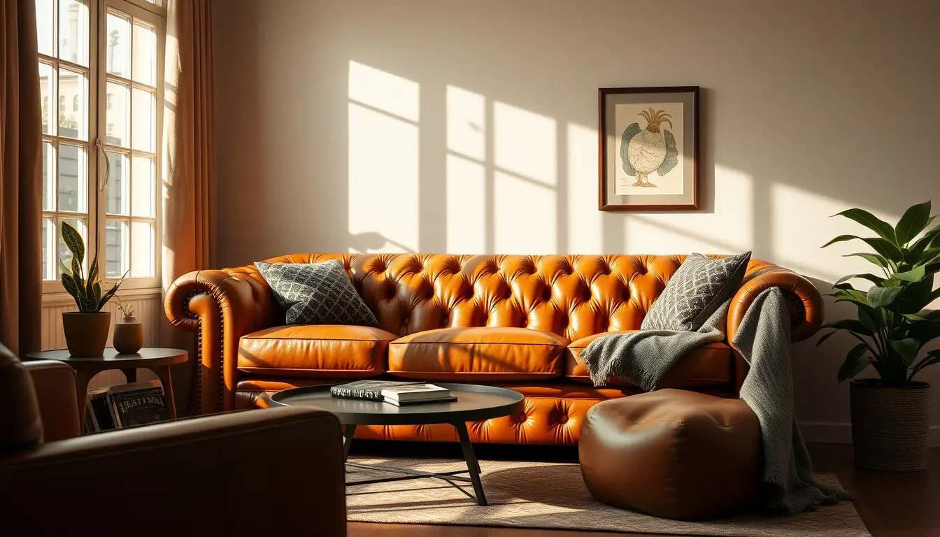 leather sofa