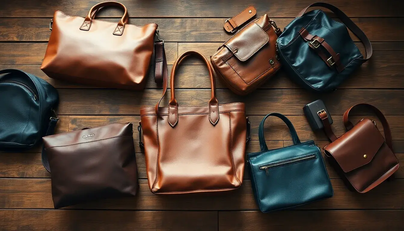 leather handbags