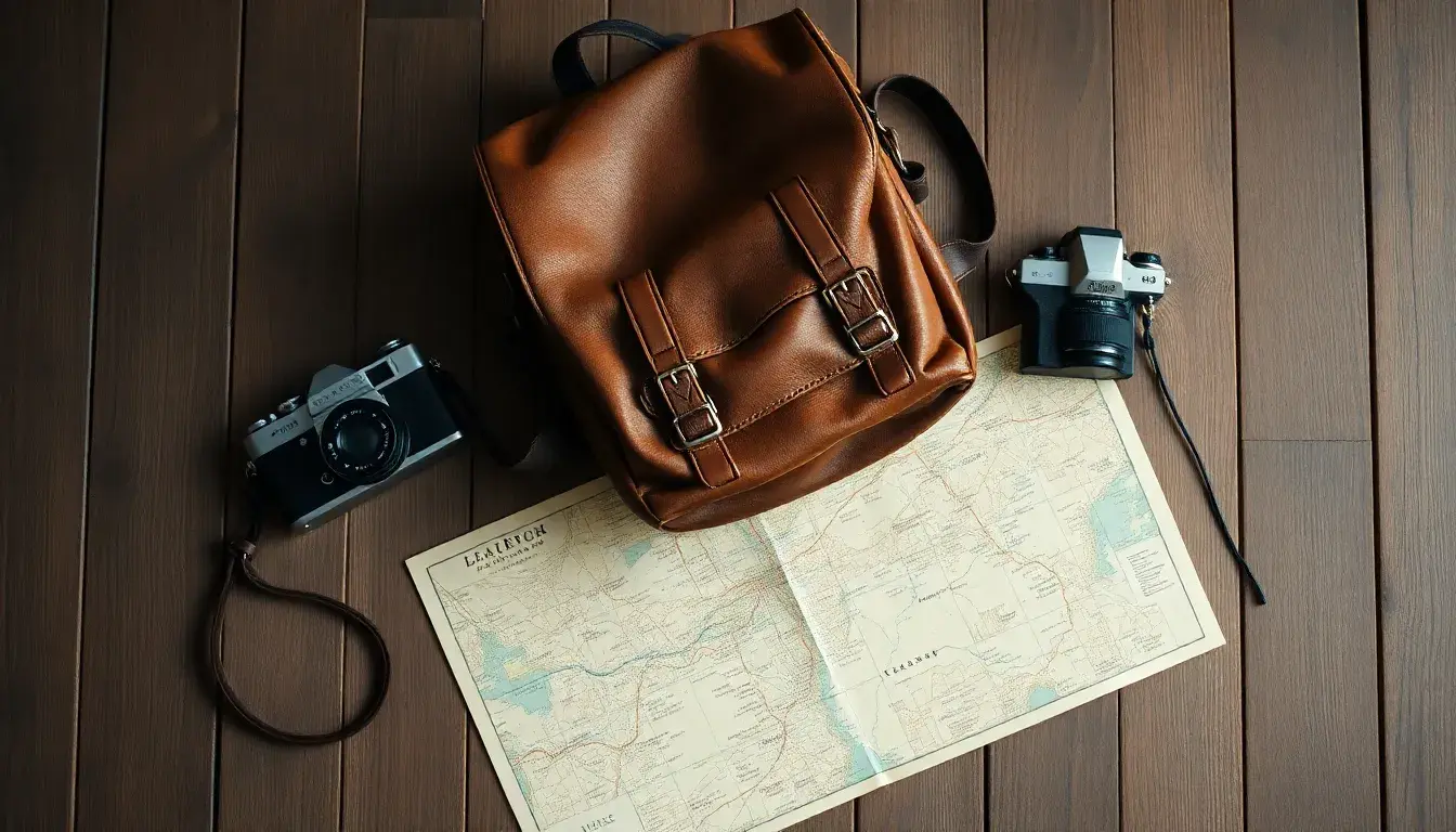 leather knapsacks