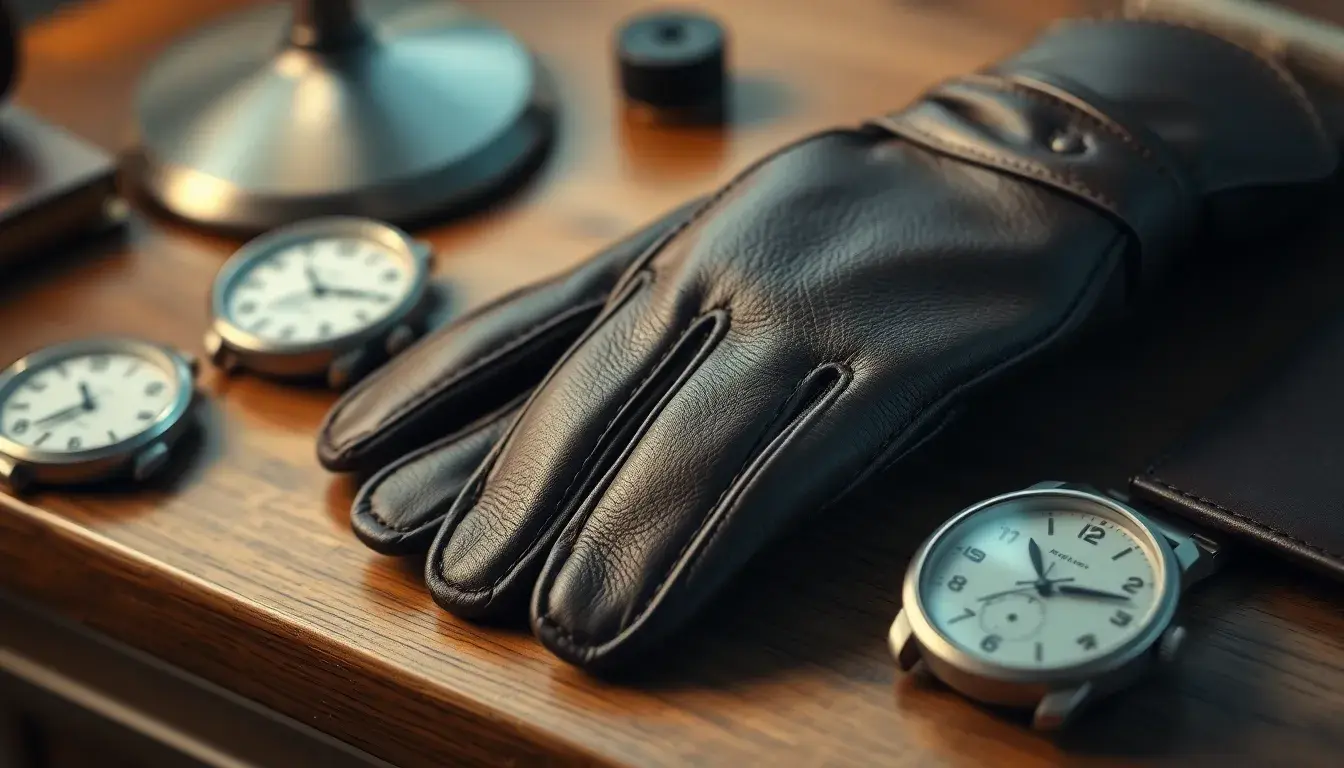 leather gloves