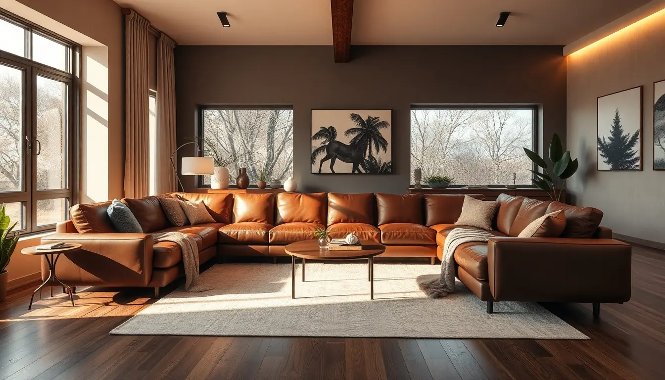 leather couch sectional