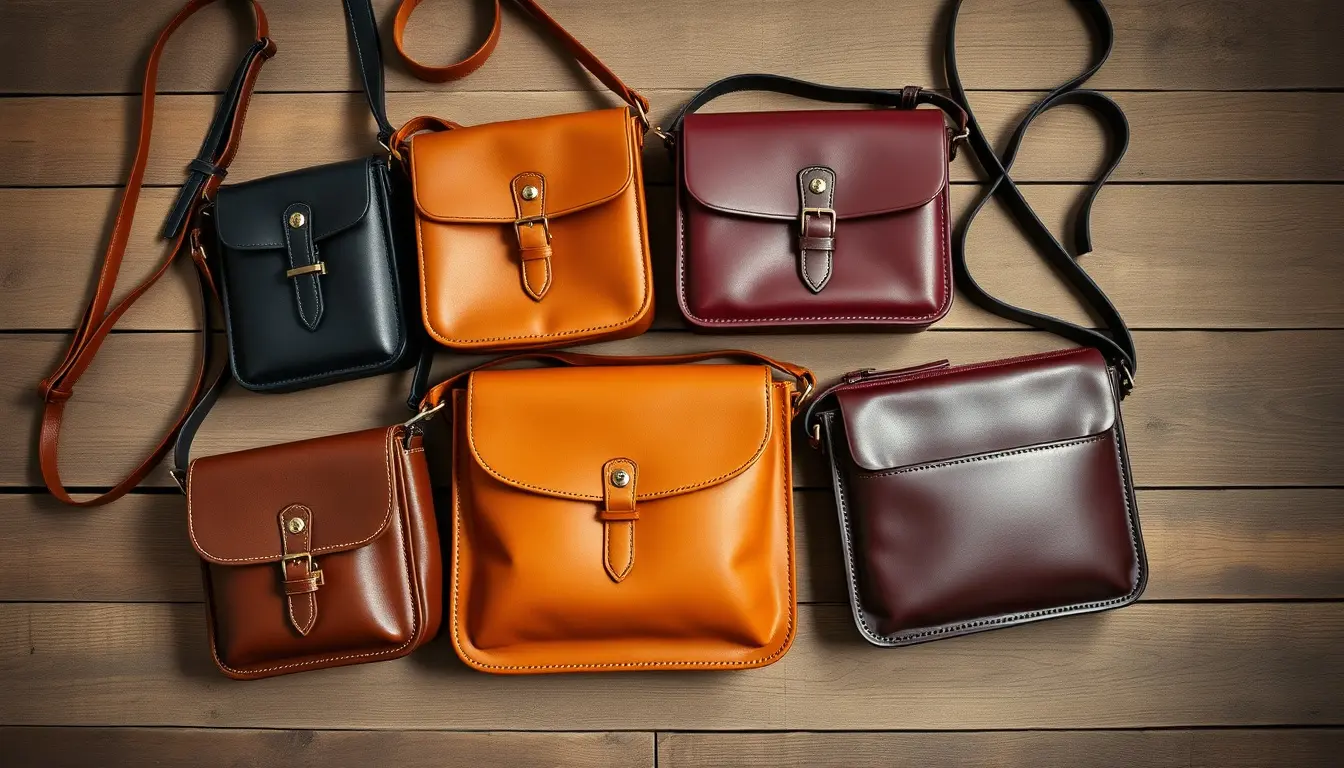 leather crossbody bags for women