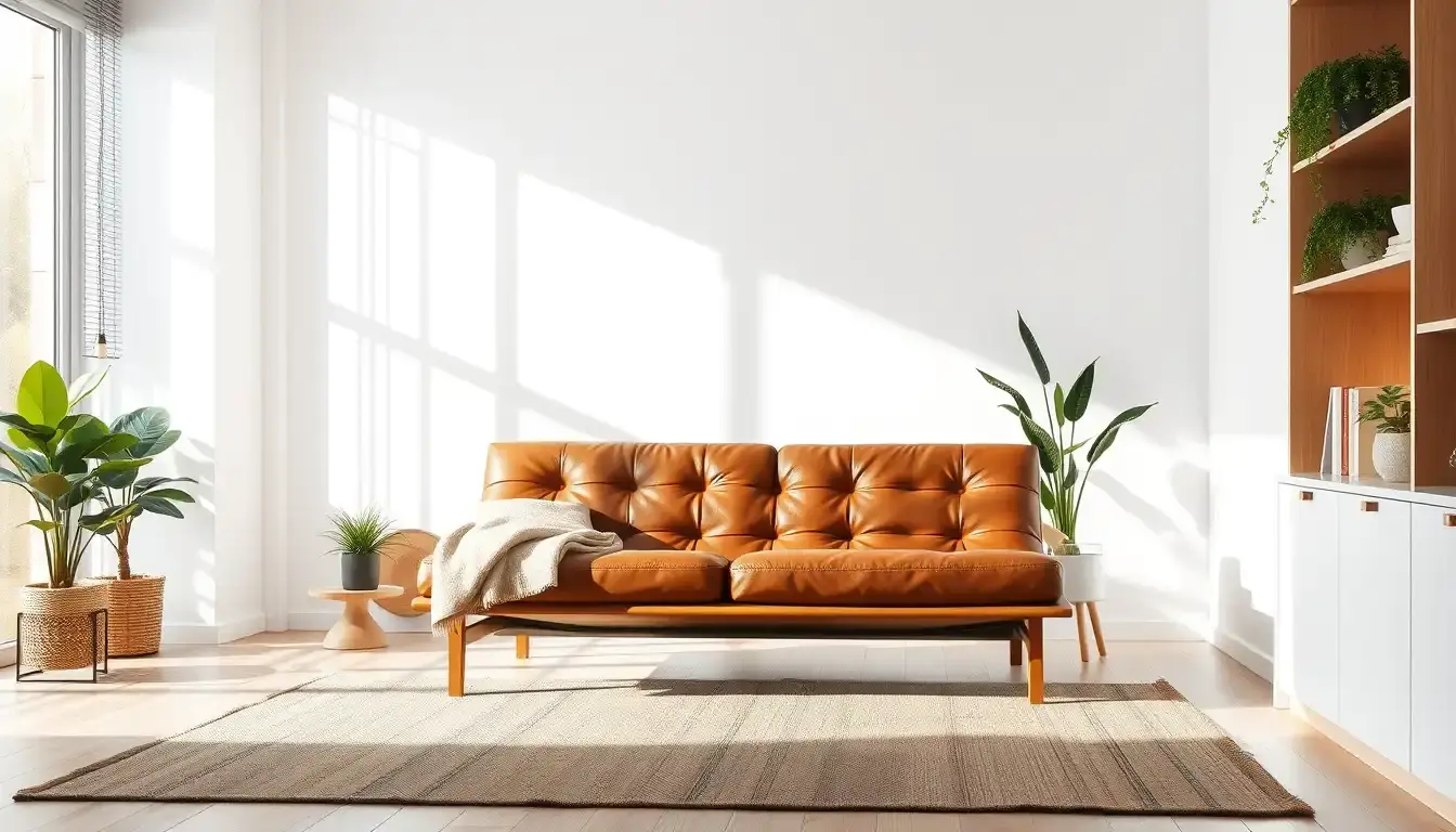 leather futon